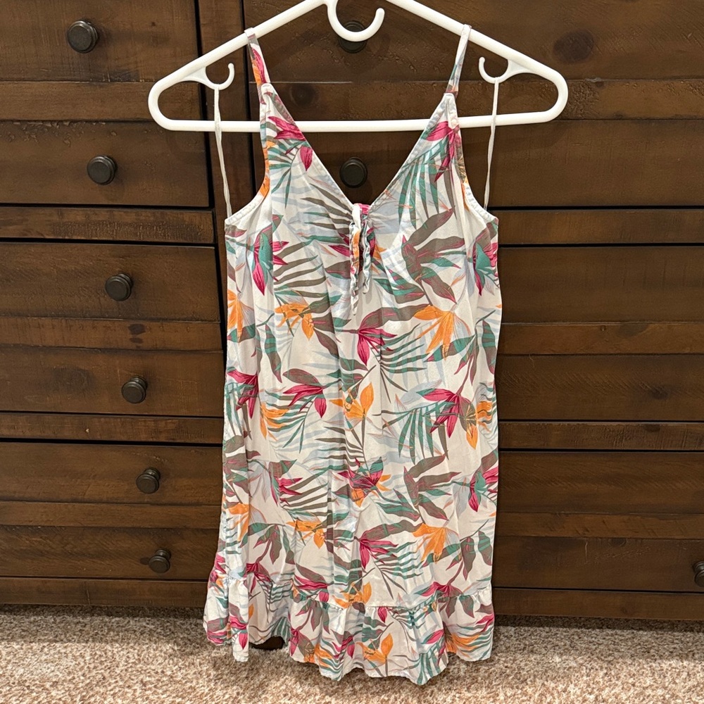 Floral Print Sleeveless Dress or Bathing Suit Cover